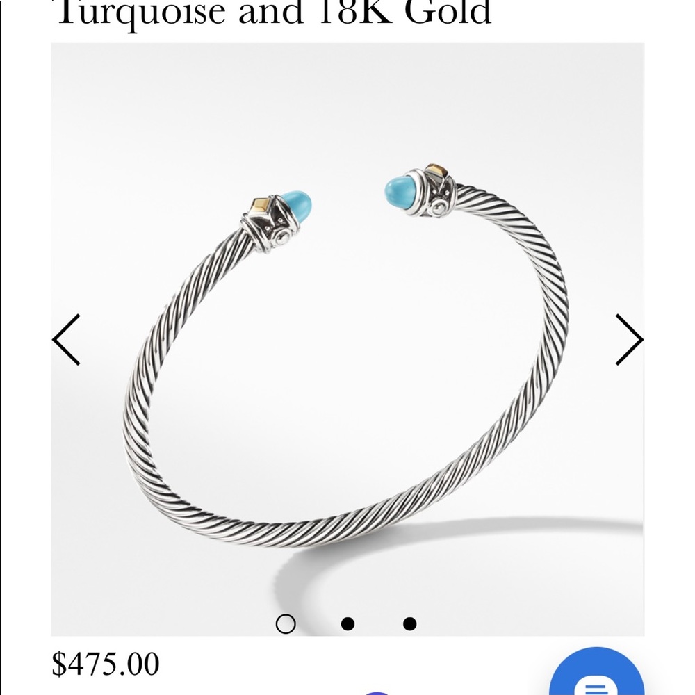 David Yurman Bracelet - 18k and Turquoise Stone